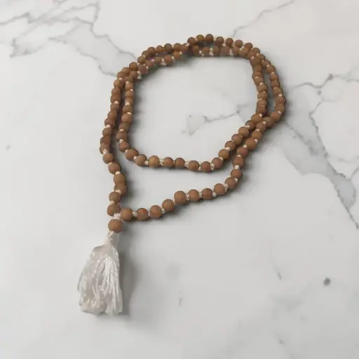 Japa Mala Madera de Sandalo 108 Cuentas