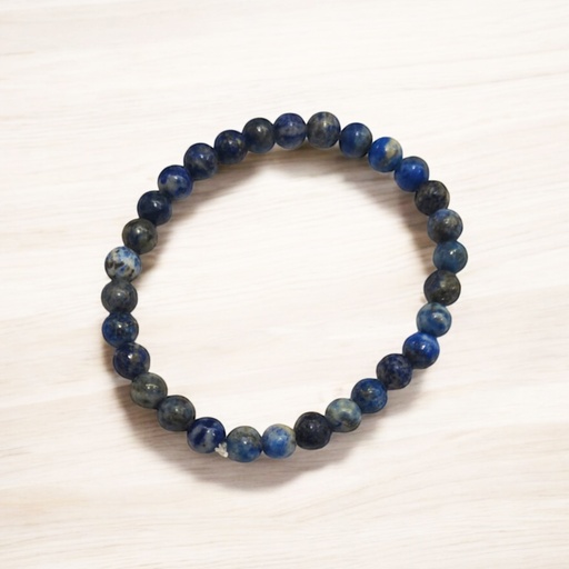 Pulsera Gema Elastica Lapislazuli 6mm