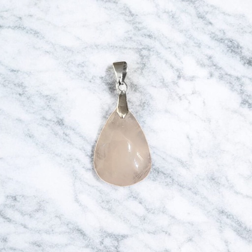 Dije Gema Cuarzo Rosa Chico Clavado