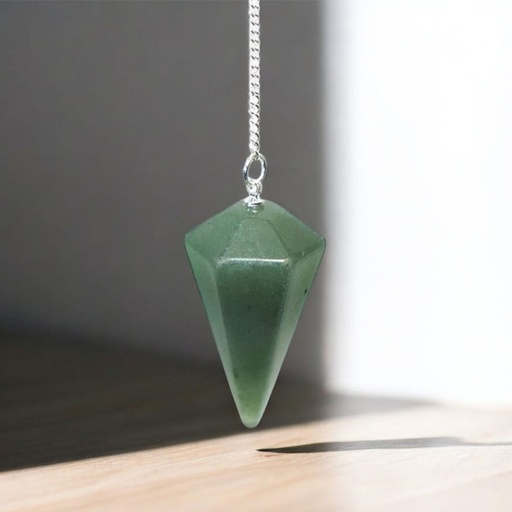 Péndulo Gema Cuarzo Verde