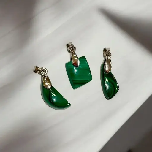 Dije Gema Malaquita Modelos Varios 