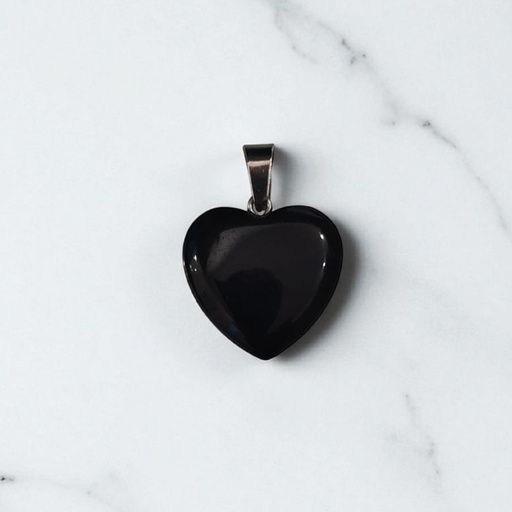 Dije Gema Onix Negro Corazon
