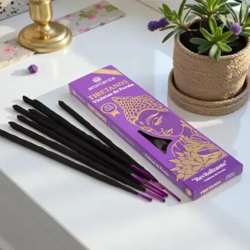 Sahumerios Aromanza Tibetanos Violetas de Persia, Revitalizante