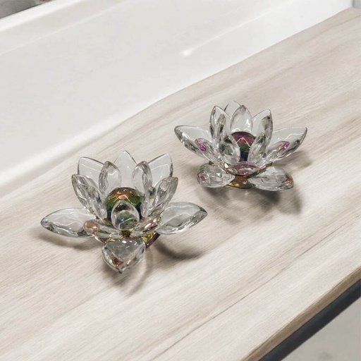 Flor de Loto Vidrio Mediana 9cm