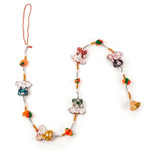 Tira Hindú Resina con 5 Ganeshas Colores Varios