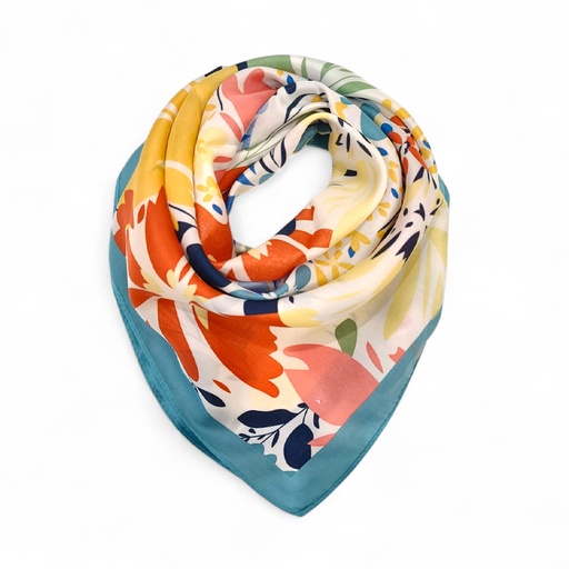 Pañuelo Velvet Flowers 70x70cm