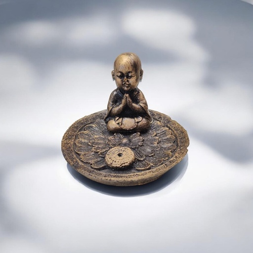 Porta Sahumerio Buda con Base Dorada