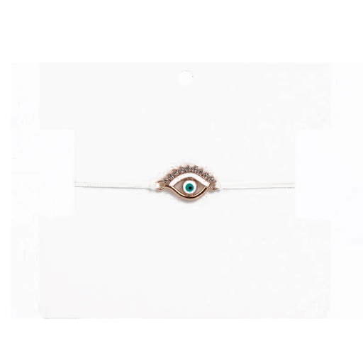 [99685] Pulsera Hilo Amuleto Ojo con Blanco