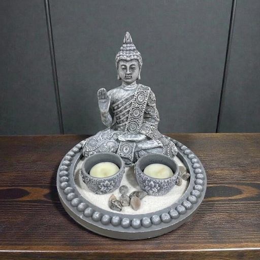 Jardin Zen Buda Base Redonda 18cm