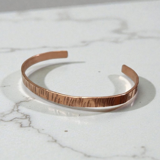 Pulsera Magnetica Cobre Fina con Relieve