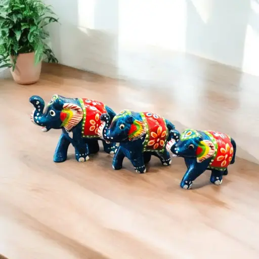 Elefante Resina Azul 5cm