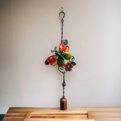 [6952025101023] Movil Metal Colgante Mariposa con Campana 45cm