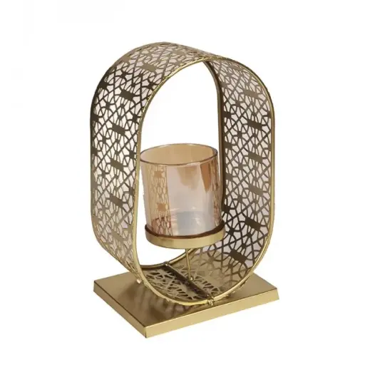 Porta Vela Candelabro Deco  24cm