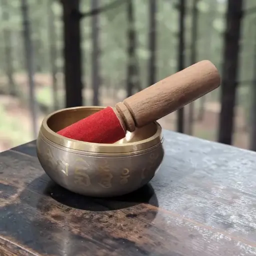 Cuenco Tibetano 9cm Dorado Mantras