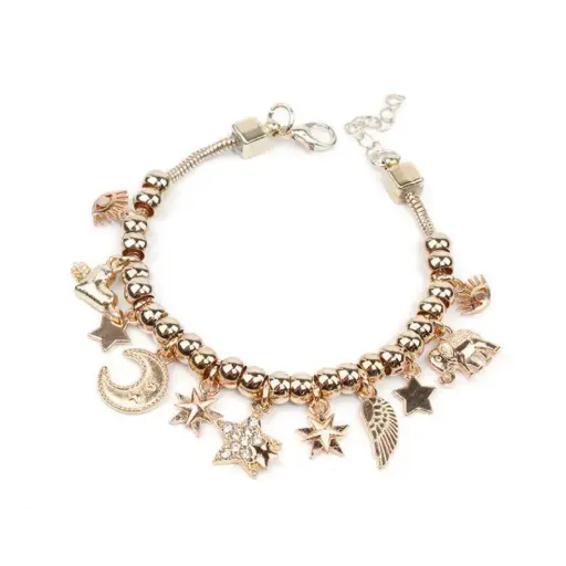 Pulsera Multidijes Dorada Estrellas