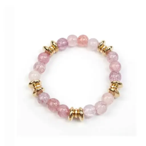 [107310] Pulsera Elastica Shattered Colors Rosa