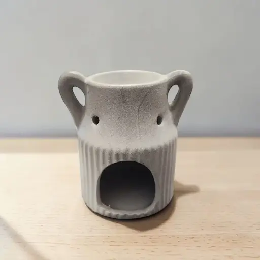 Hornito Vasija Ceramica Gris 12cm