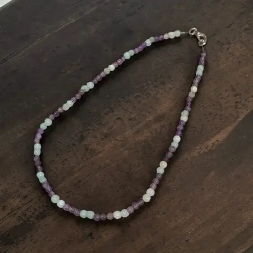 Collar Gemas Amazonita y Amatista