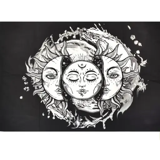 Tapiz India Sol y Luna 105x75cm