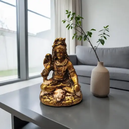 Shiva Resina Dorado 10cm