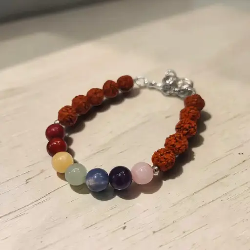 Pulsera Trendy Gemas 7 Chakras Rudraska