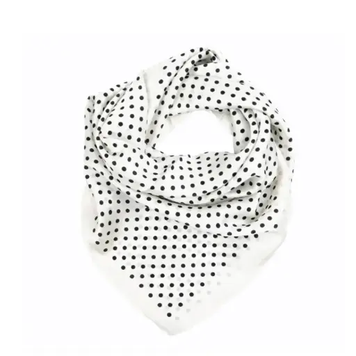 Pañuelo Tiny Dots White 70x70cm