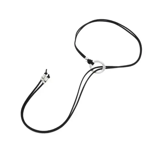 Collar de Gamuza Corbatero con Aro