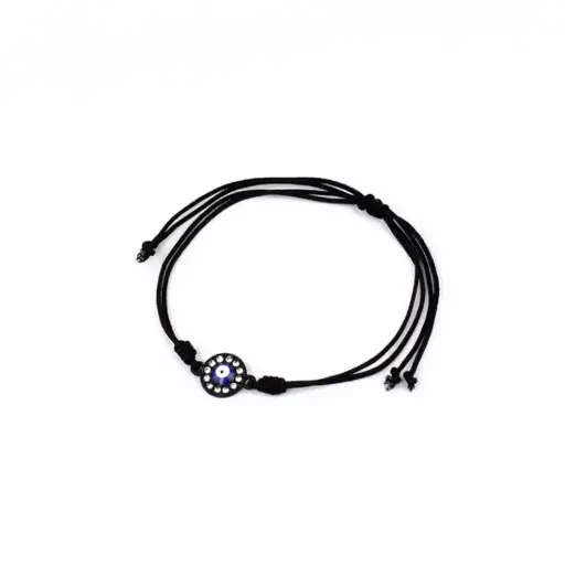 [107440] Pulsera Hilo Negro Ojo Turco con Strass