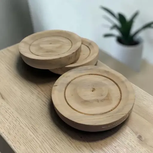 Porta Sahumerio Madera Circular