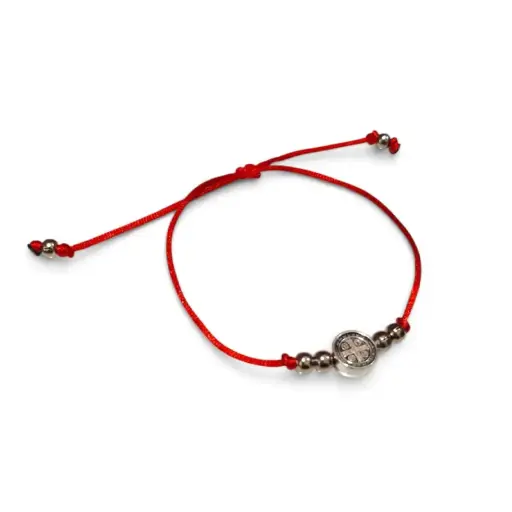 Pulsera Hilo Rojo con San Benito