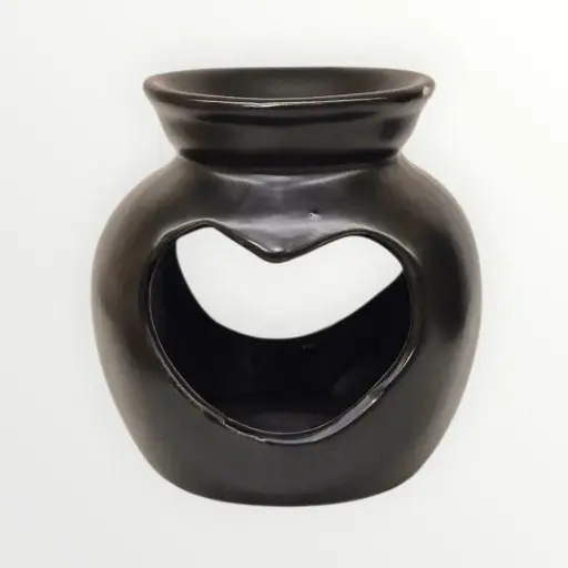 Hornito Calado Corazon Negro