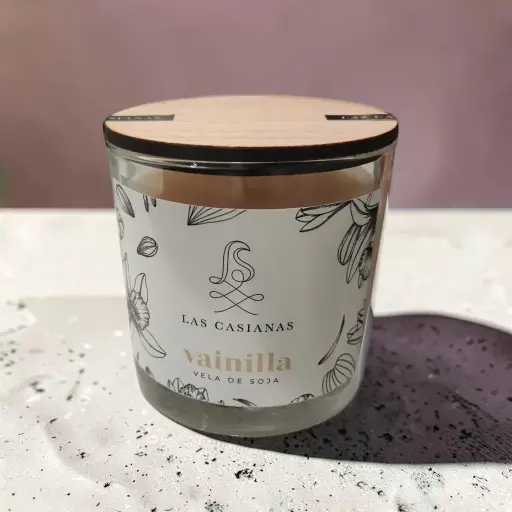 Vela de Soja Clasica Vainilla, Las Casianas