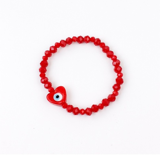 Pulsera Elastica Roja Heart Amulet