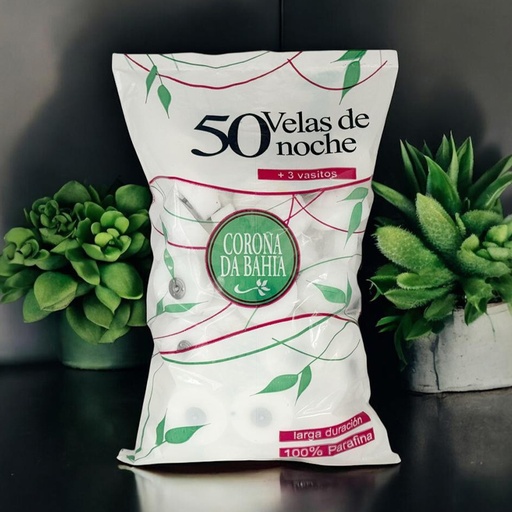 Velas de Noche Corona da Bahia x50u + 3 Latas