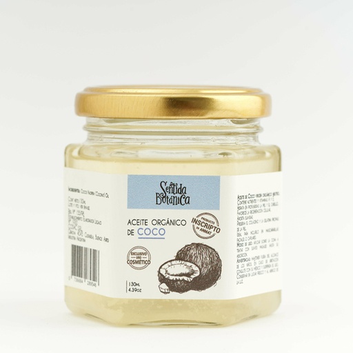 Aceite Organico de Coco, Sentida Botánica, x130ml
